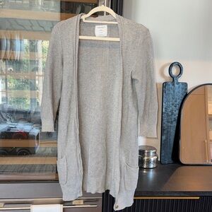 American Eagle Outfitters Light Gray Cardigan